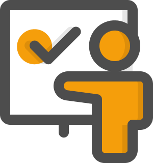 person with Board Icon